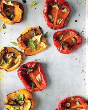 roasted bell peppers w/garlic and herbs