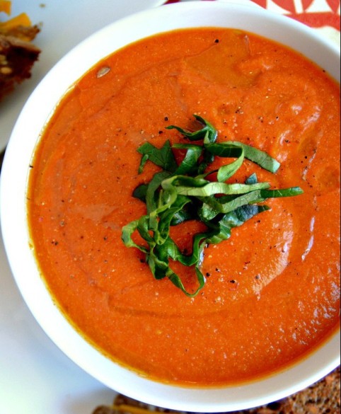 dreamy vegan tomato soup via blissful basil