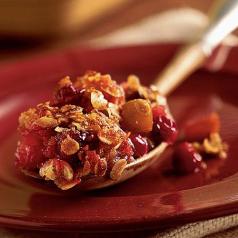 vegan apple cranberry crisp via cooking light