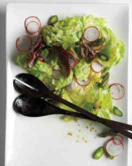 bibb salad with radishes and asparagus via martha stewart