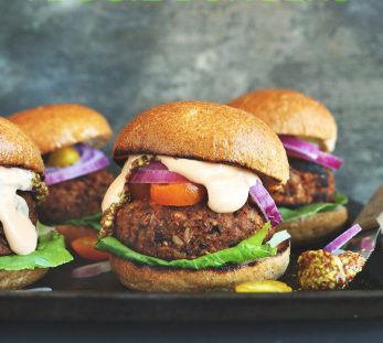 grillable veggie burgers via minimalist baker