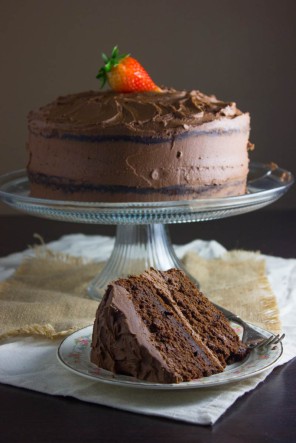 dark chocolate cake via brown sugar